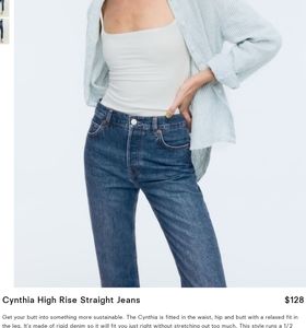 Cynthia highrise straight jeans